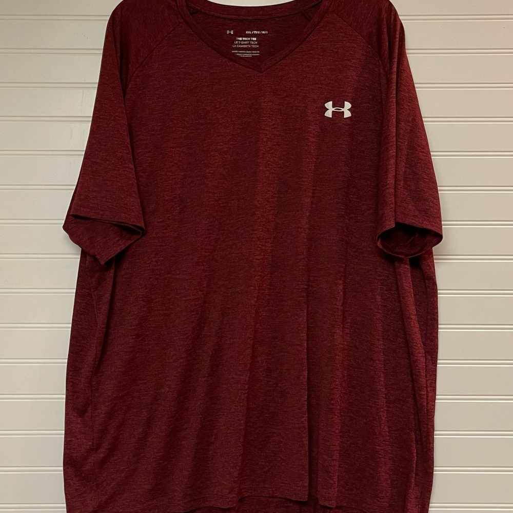 Under Armour Mens XXL Maroon The Tech Tee LE T-Shirt Tech Loose Fit